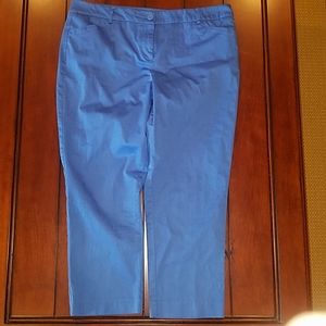 New York & Company Stretch Blue Capris Pants